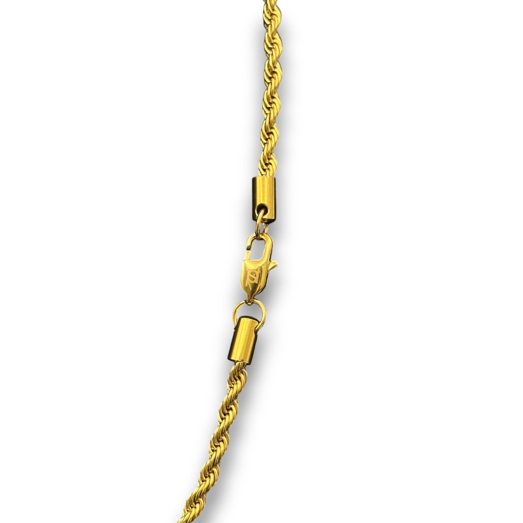 4mm Rope Chain in Gold