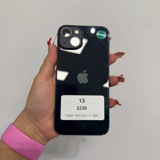 iPhone 13 • 128GB • Midnight • C • 88%