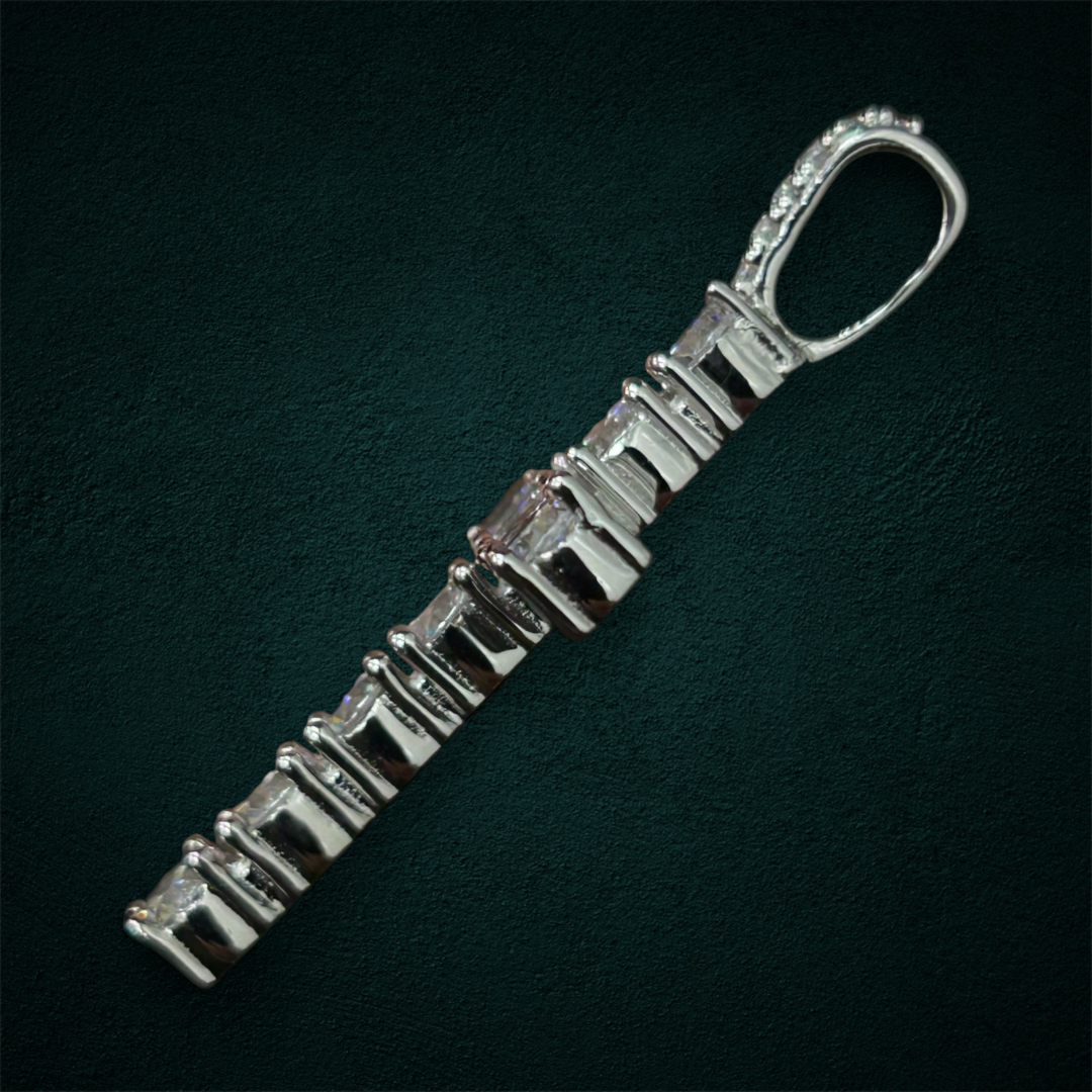 ICED Cross Pendant in White Gold