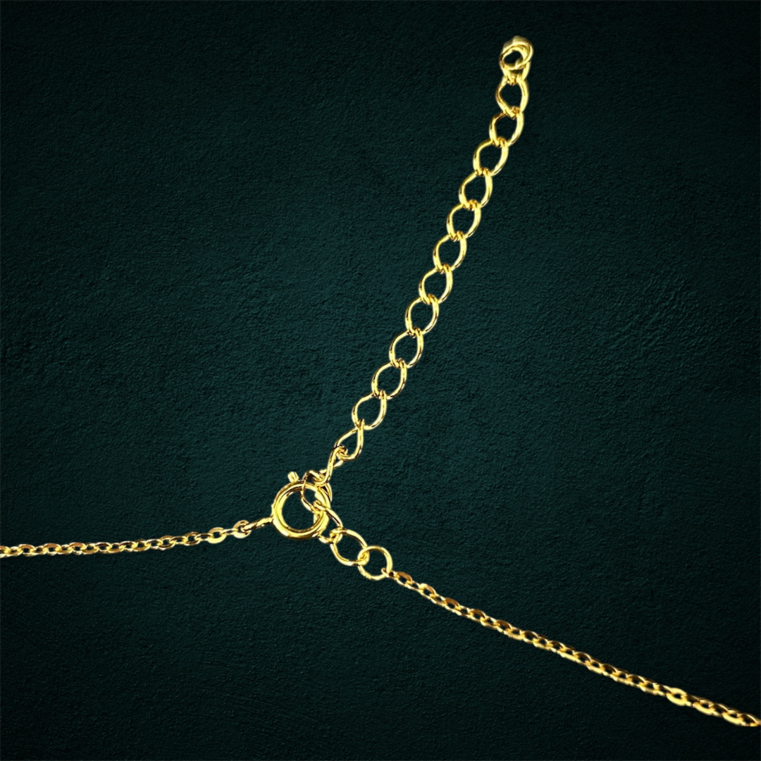 ICED Ribbon Pendant in Gold