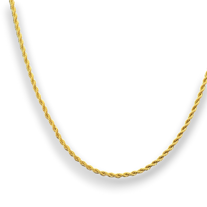 2mm Rope Chain in Gold