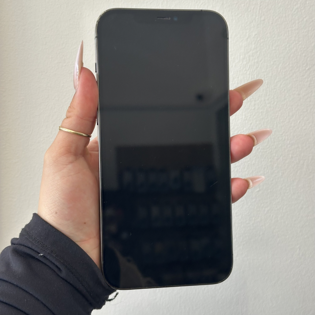 12 Pro Max • 128GB • Graphite • B- • 85%