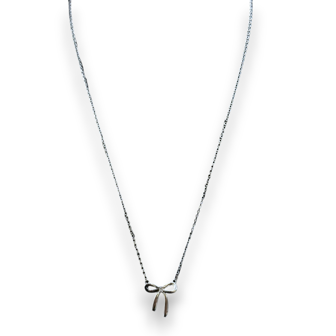 ICED Ribbon Pendant in White Gold