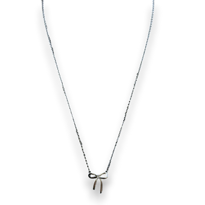 ICED Ribbon Pendant in White Gold