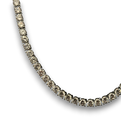 6mm ICED Tennis Chain in White Gold