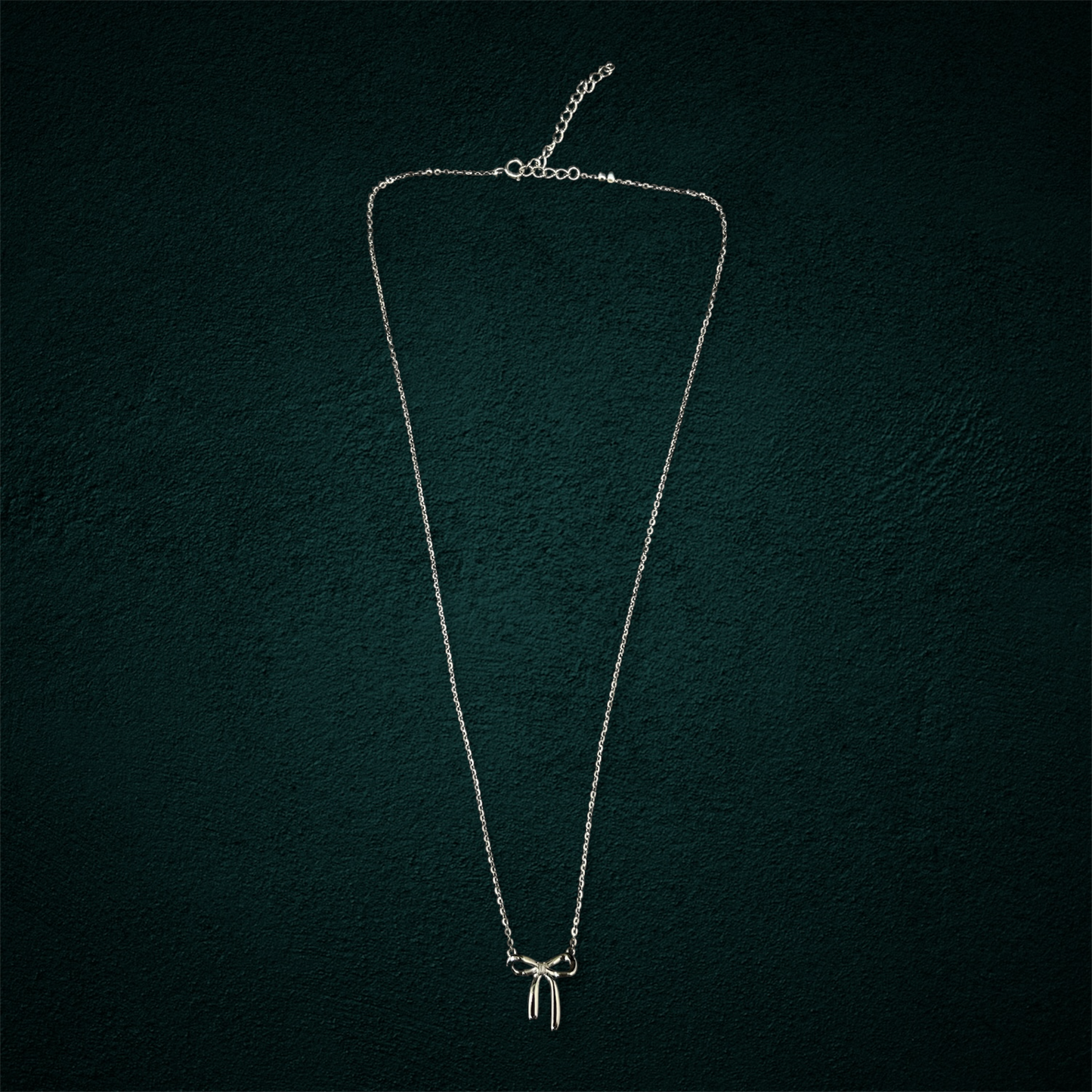 ICED Ribbon Pendant in White Gold