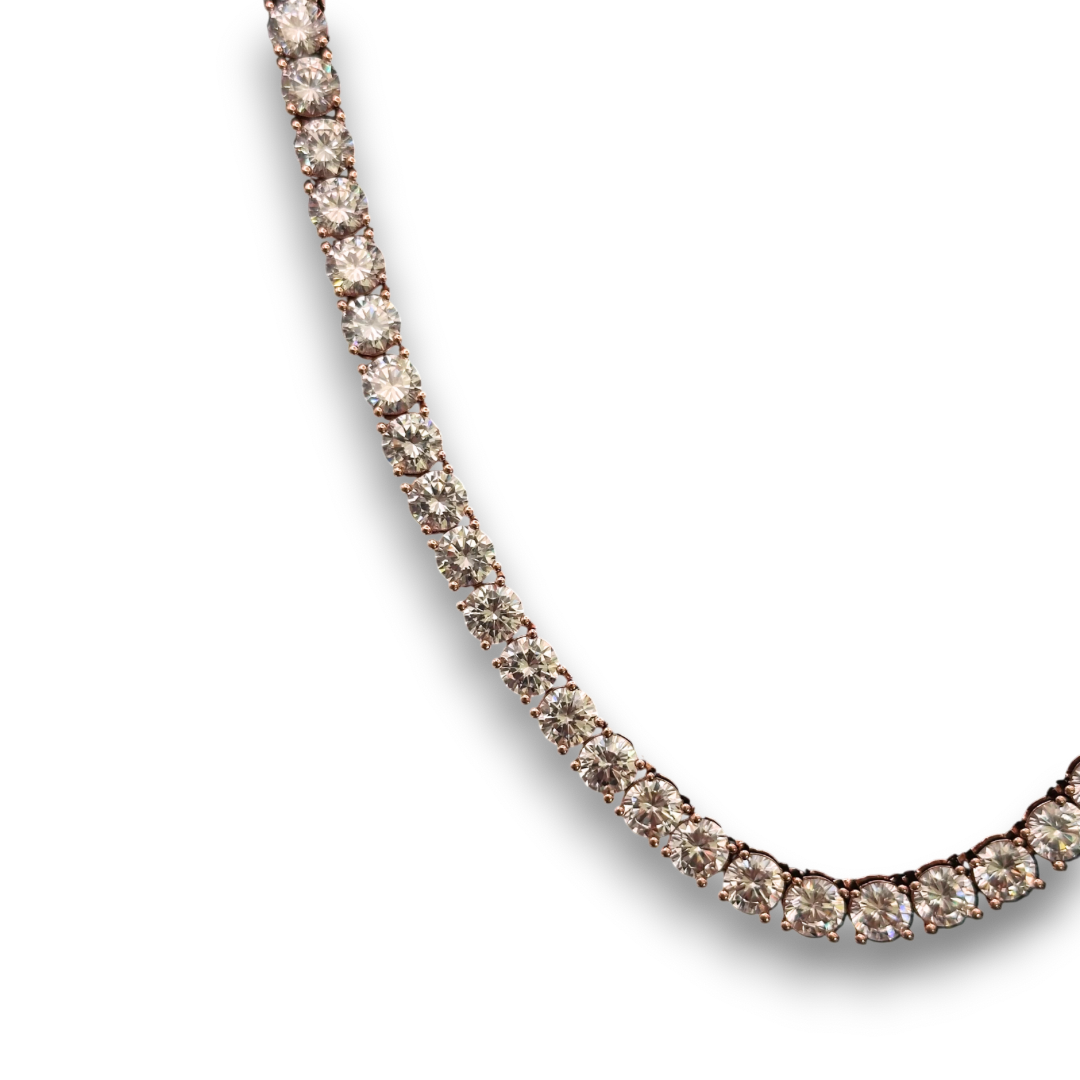 6mm ICED Tennis Chain in Rose Gold